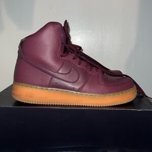 Women's Nike Air Force 1 High SE Maroon Gum Athletic